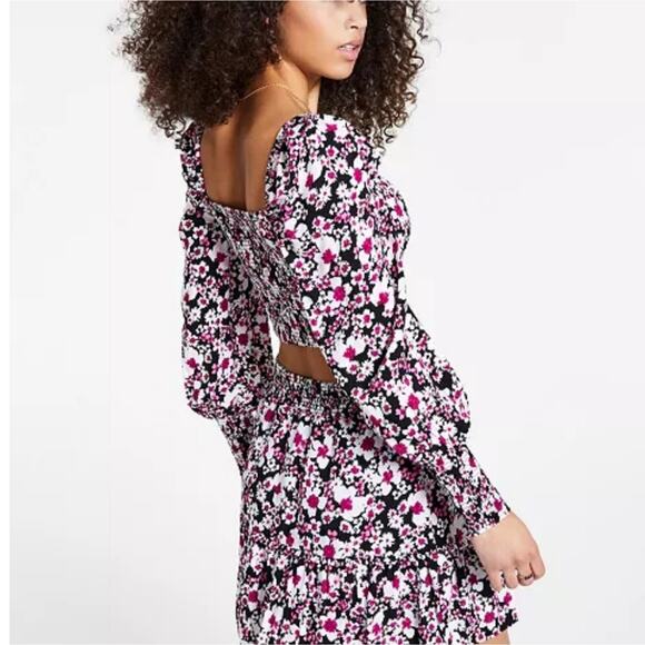 Bar III Floral Print Bustier Blouse Crop Top Size S - Picture 5 of 6